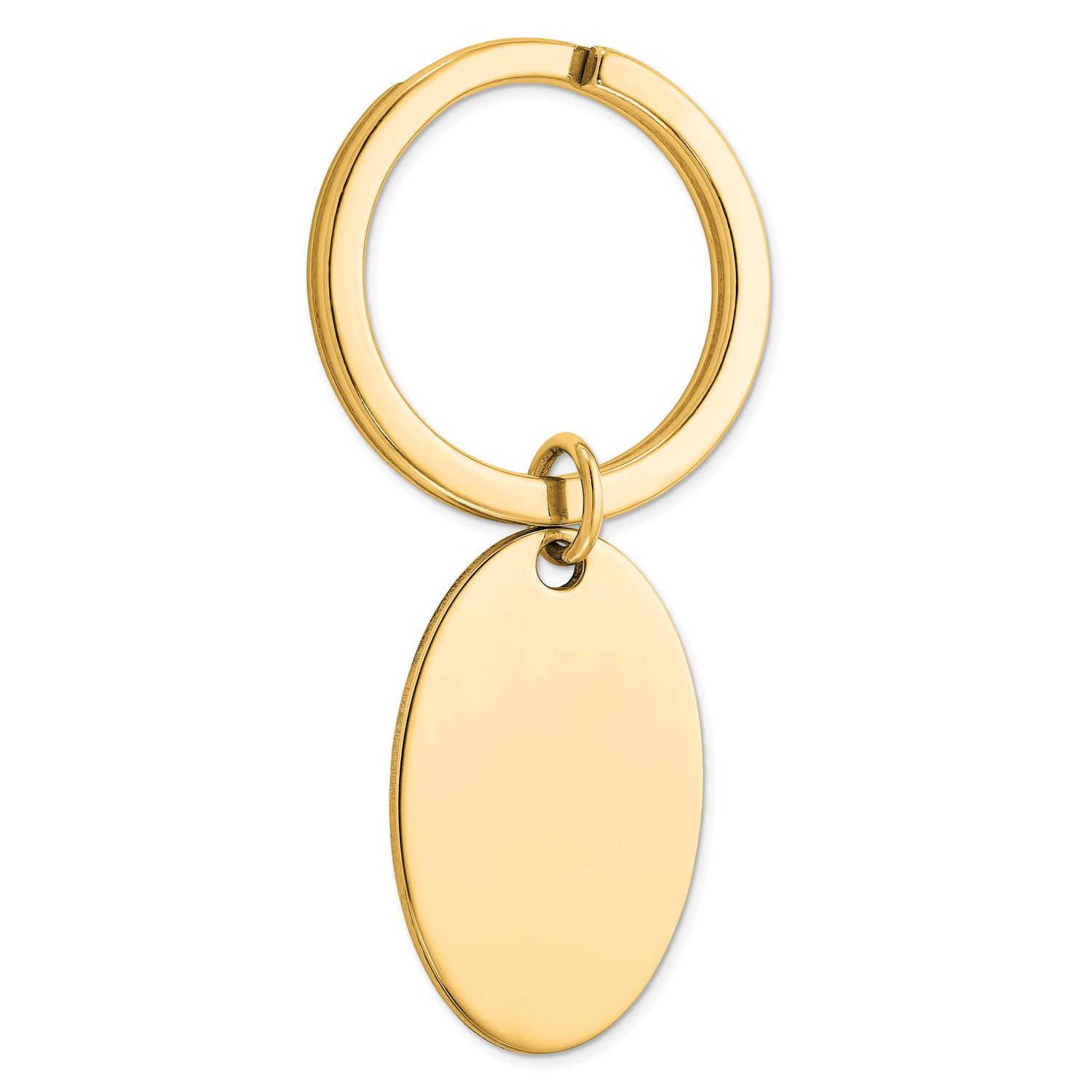 Oval Key Ring Sterling Silver Gold-Plated, MPN: QQ13GP, UPC: