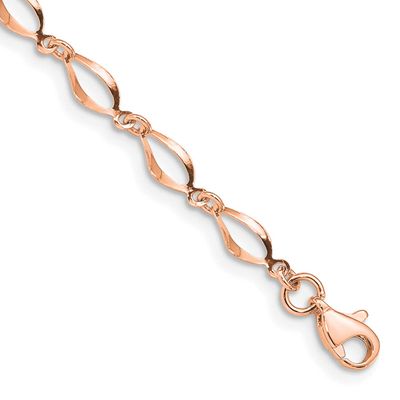 Polished Fancy Link Bracelet 14k Rose Gold, MPN: FB1340R-7.25, UPC: