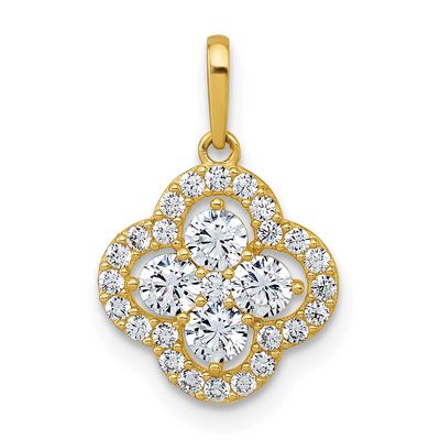 CZ Fancy Pendant 10k Gold Polished, MPN: 10C4986, UPC: