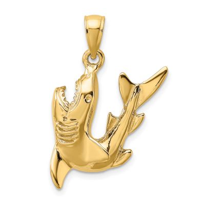 2-D Polished Shark Charm 14k Gold, MPN: K8001, UPC: 637218185733