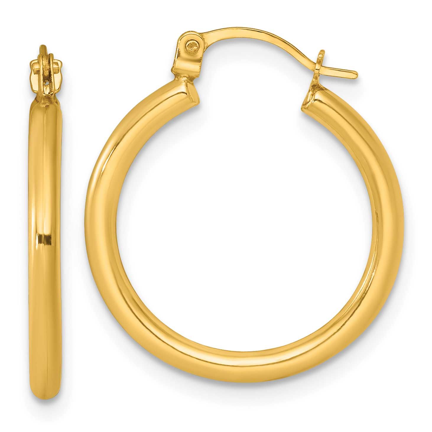 2mm Hoop Earrings 14k Gold Polished, MPN: TF2383, UPC: