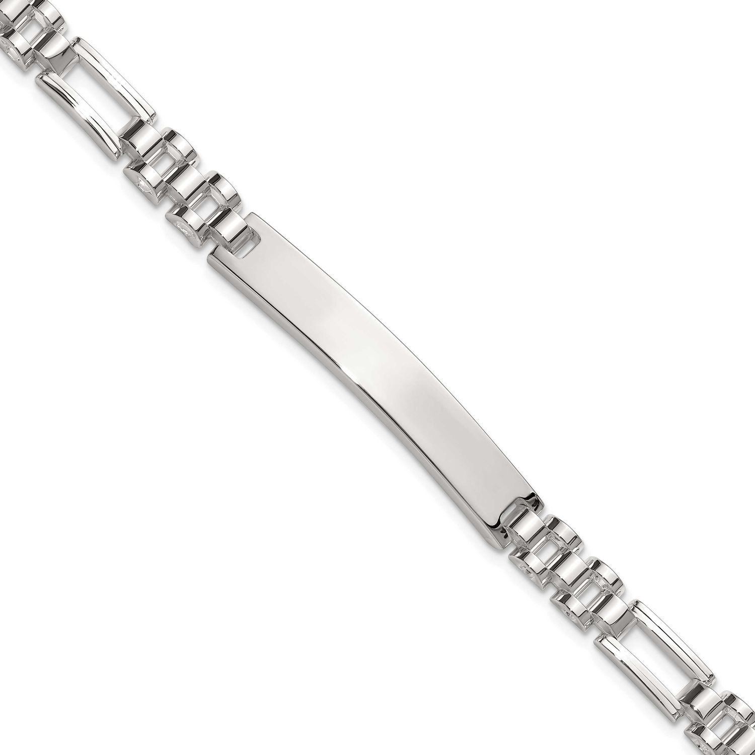 7.75 Inch ID Bracelet Sterling Silver Polished, MPN: QID263-7.75, UPC:
