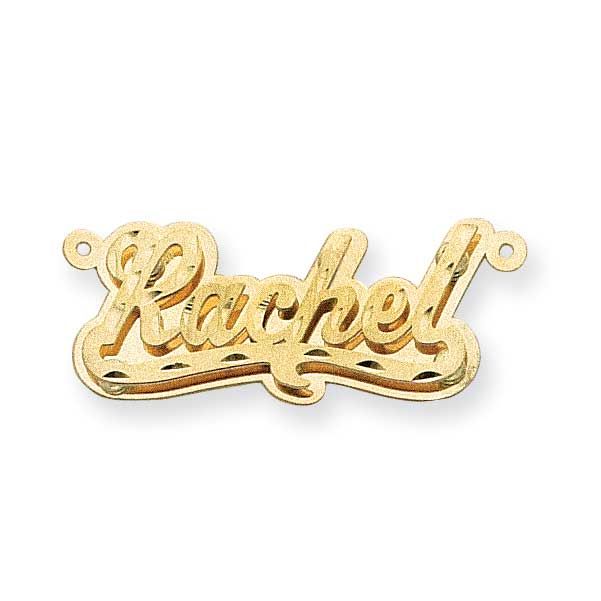 Satin Diamond-Cut 3D Name Plate 14k Gold, MPN: XNA248Y, UPC: 191101542466