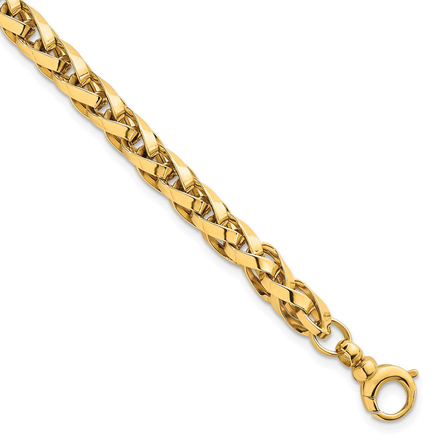 Fancy Link Bracelet 14k Gold Polished, MPN: SF3128-7.5, UPC: