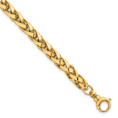 Fancy Link Bracelet 14k Gold Polished, MPN: SF3128-7.5, UPC: