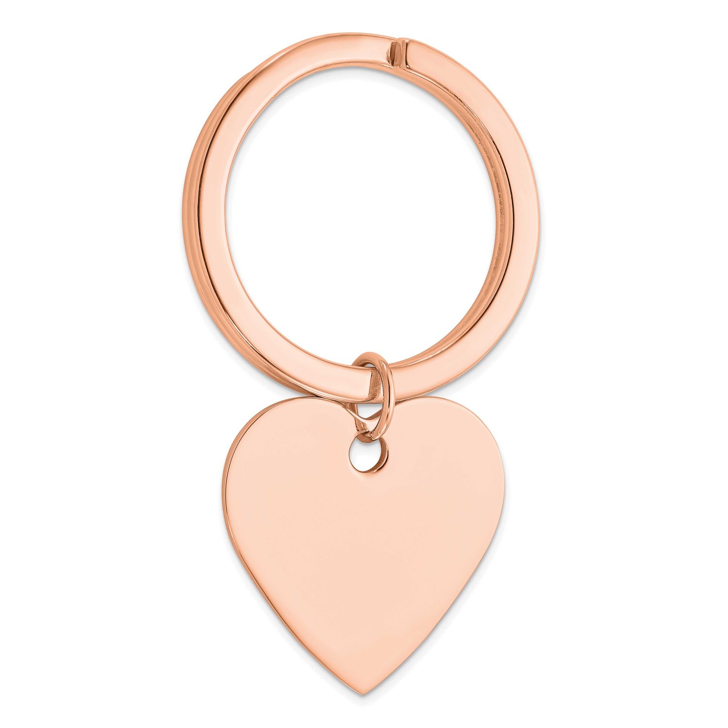 Rose Gold-Plated Heart Key Ring Sterling Silver, MPN: QQ115RP, UPC: