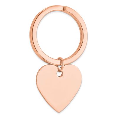Rose Gold-Plated Heart Key Ring Sterling Silver, MPN: QQ115RP, UPC: