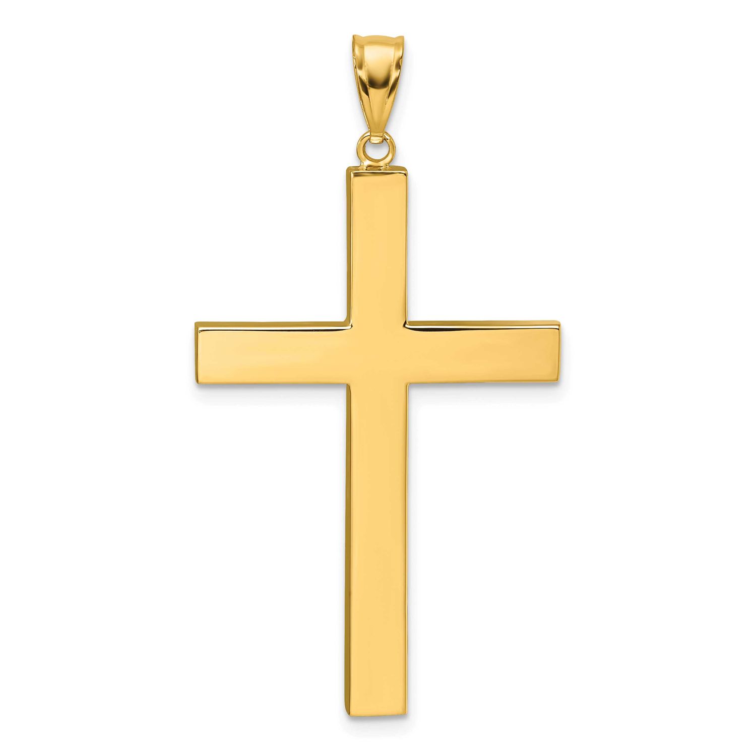 Hollow Cross Pendant 14k Gold Polished, MPN: K10068, UPC: