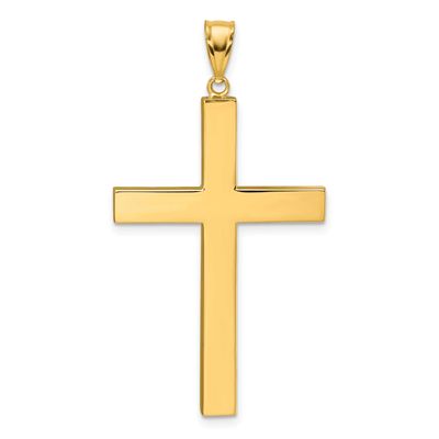 Hollow Cross Pendant 14k Gold Polished, MPN: K10068, UPC: