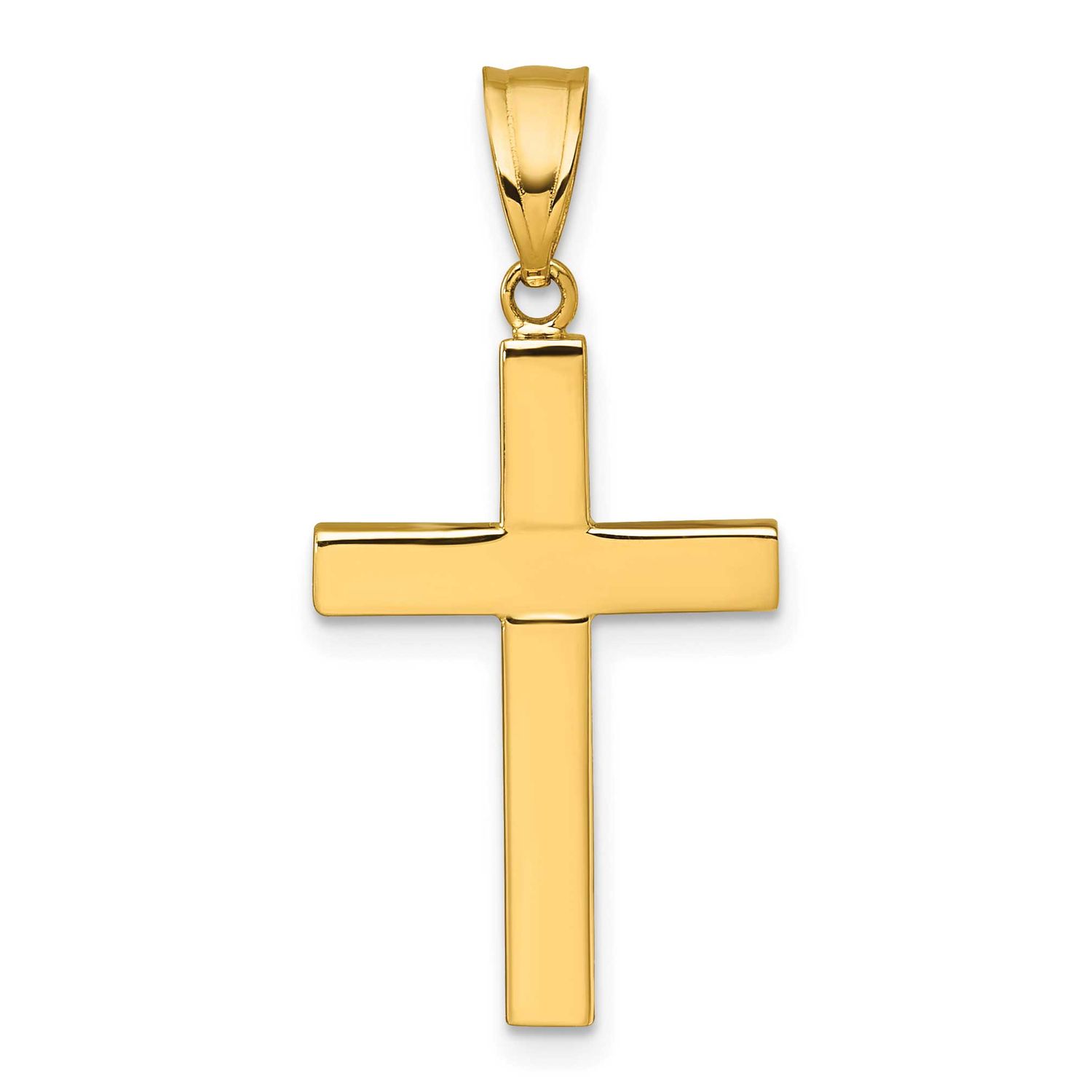 Hollow Cross Pendant 14k Gold Polished, MPN: K10069, UPC:
