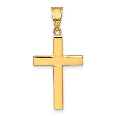 Hollow Cross Pendant 14k Gold Polished, MPN: K10069, UPC: