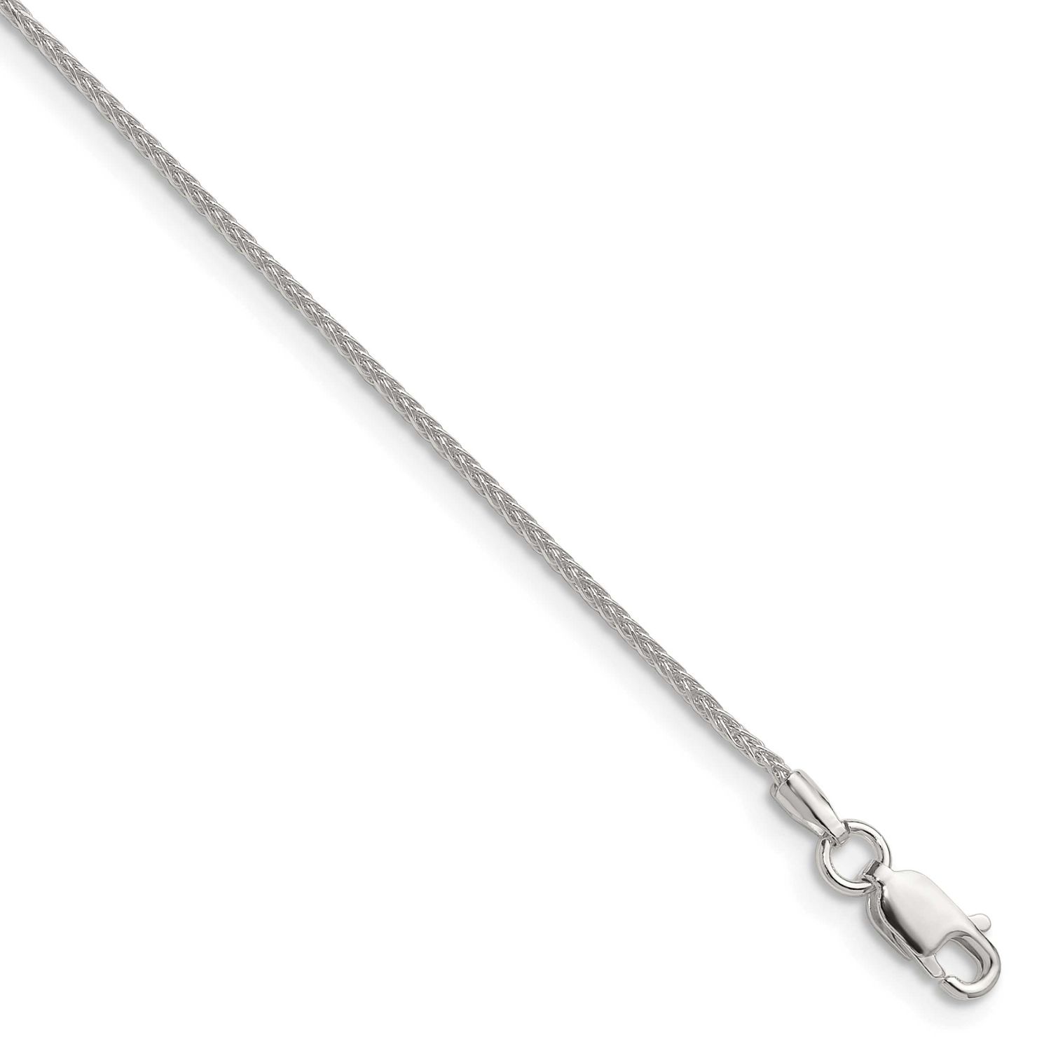 1.3mm 8 Sided Diamond-cut Double Spiga Chain 18 Inch Sterling Silver, MPN: QDDS030-18, UPC:
