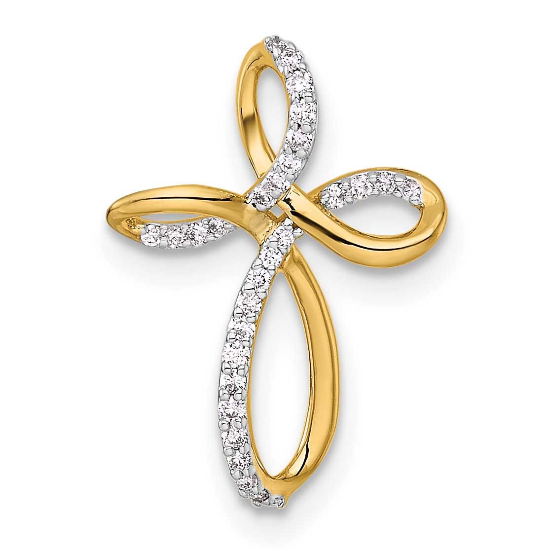 Diamond Cross Chain Slide 14k Gold, MPN: PM5051-010-YA, UPC: