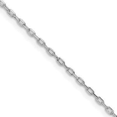 1mm Diamond-Cut Long Link Cable Chain 16 Inch Sterling Silver Rhodium-Plated, MPN: QPE68R-16, UPC: