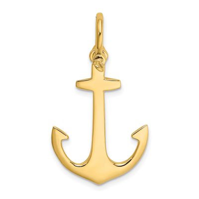 3-D Polished Anchor Charm 14k Gold, MPN: K7878, UPC: 637218184873