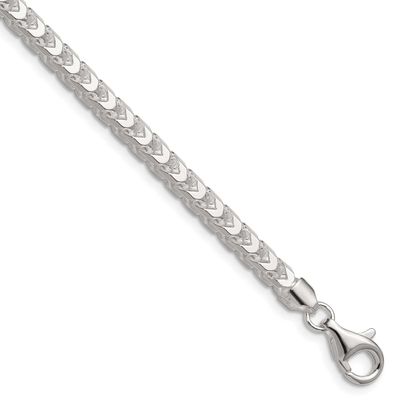 4.7mm Diamond-cut Square Franco Chain 7 Inch Sterling Silver, MPN: QQF140-7, UPC: