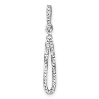CZ Dangle Pendant Sterling Silver Rhodium-Plated, MPN: QG7163P, UPC:
