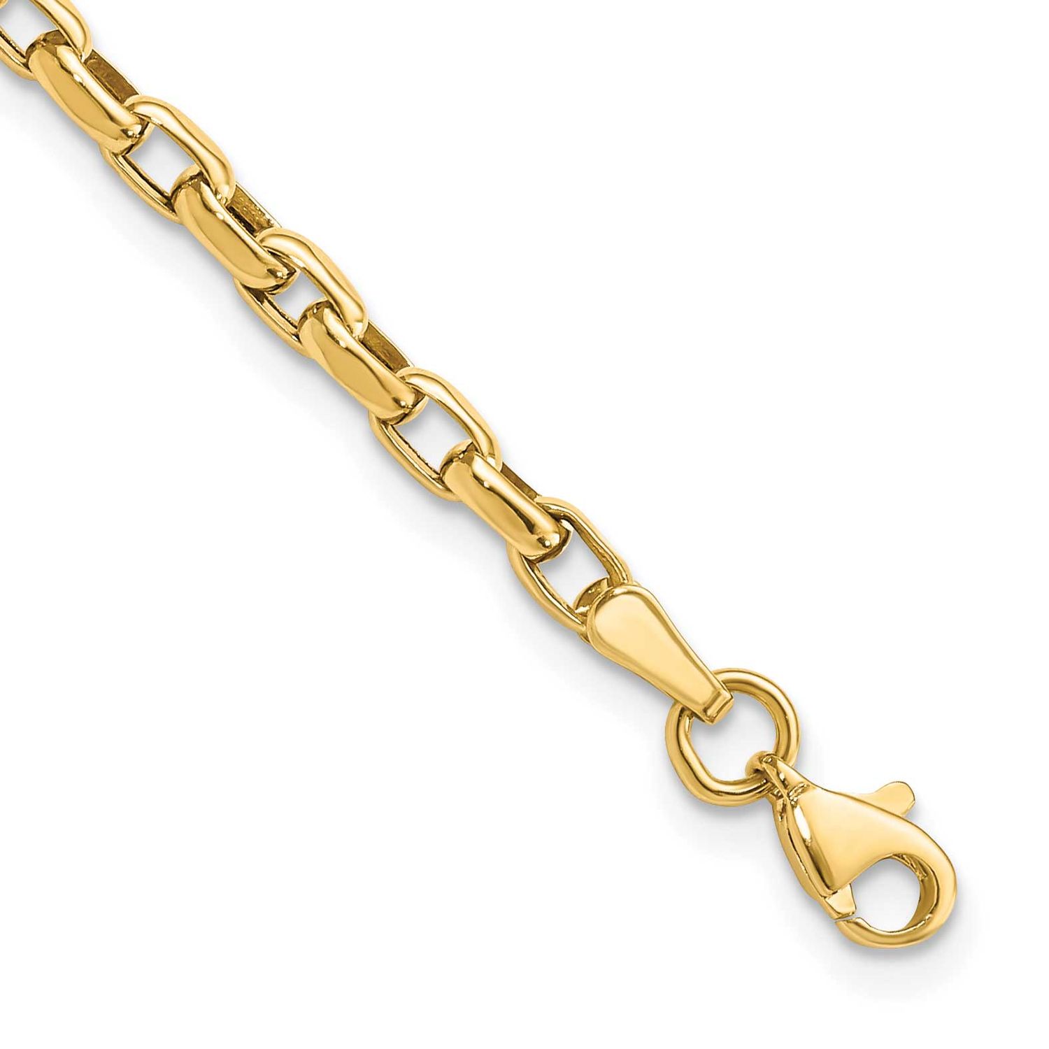 Fancy Link Bracelet 10k Gold, MPN: 10SF998-7.25, UPC: