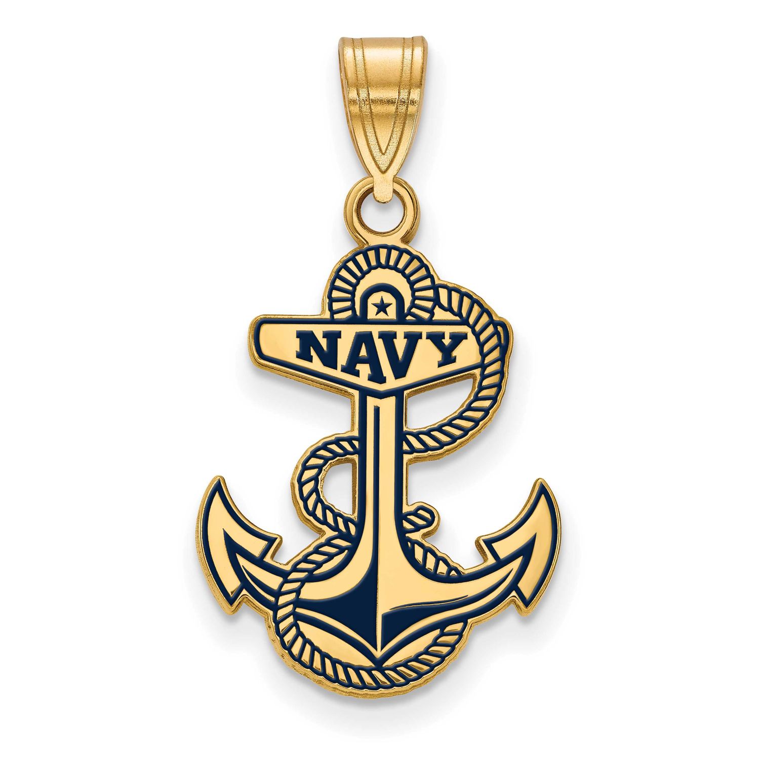 Logoart Us Naval Academy Lg Enamel Pendant 14k Gold, MPN: 4Y033USN, UPC: