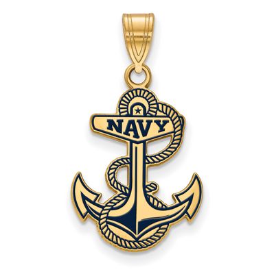 Logoart Us Naval Academy Lg Enamel Pendant 14k Gold, MPN: 4Y033USN, UPC: