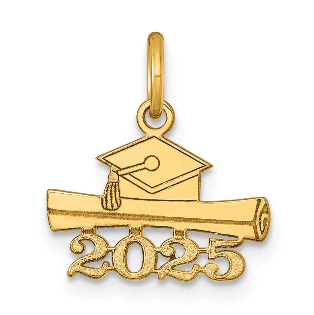 2025 Graduation Cap and Diploma Charm 14k Gold, MPN: YC1550-25, UPC: