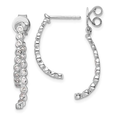 Polished Diamond Front and Back Dangle Earrings 14k White Gold, MPN: EM10171-038-WAA, UPC: