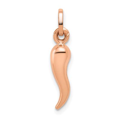 Hollow Italian Horn Charm 14k Rose Gold, MPN: YC1094R, UPC: