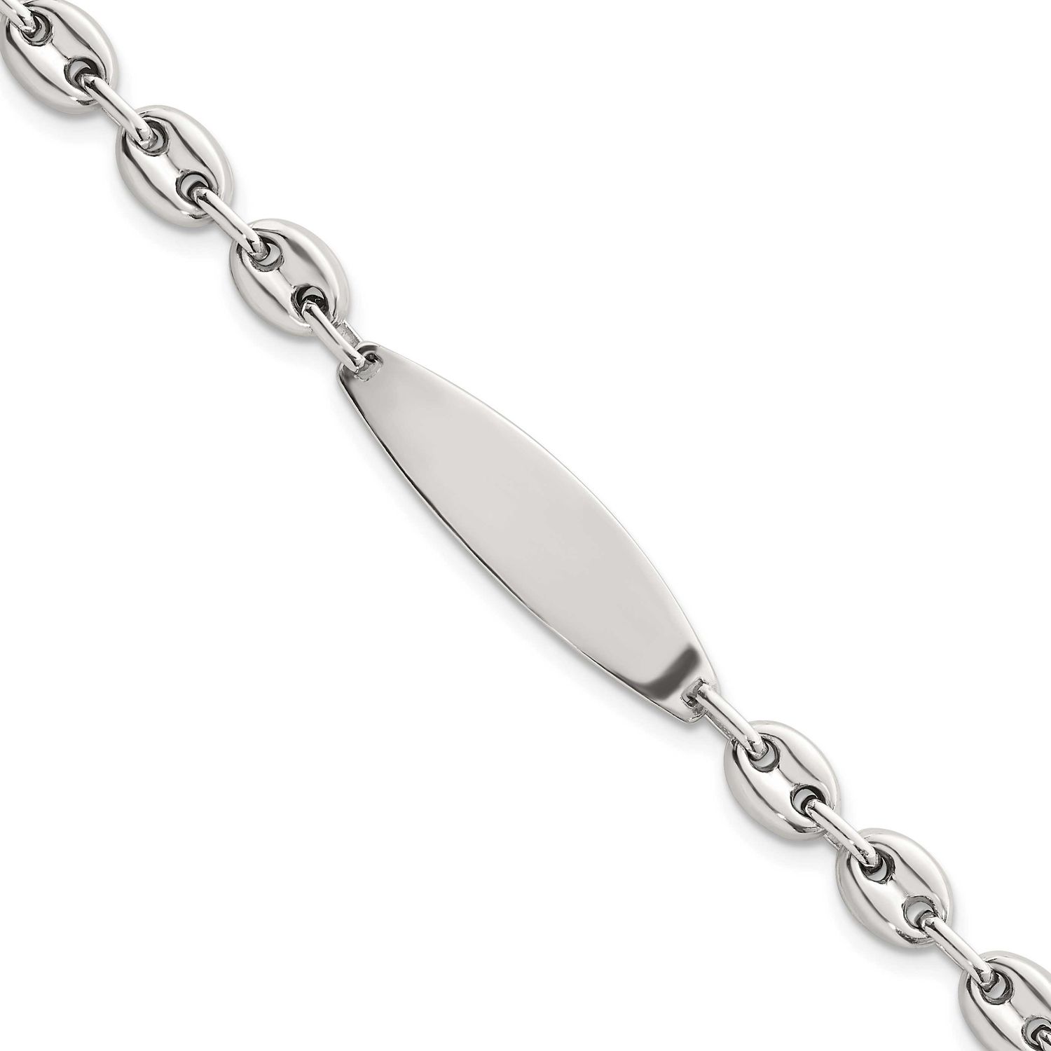 6.25mm Mariner/Anchor Link 7.25 Inch ID Bracelet Sterling Silver Polished, MPN: QID264-7.25, UPC: