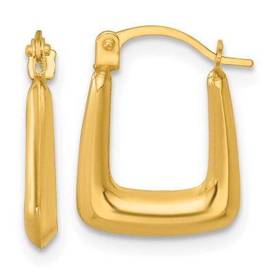 2.25mm Square Hoop Earrings 14k Gold Polished, MPN: TF2459, UPC: