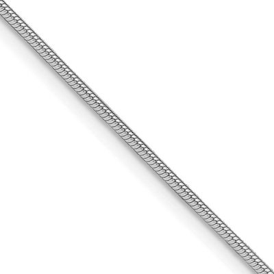 1.2mm Snake Chain 18 Inch Sterling Silver Rhodium-Plated, MPN: QSN035R-18, UPC: