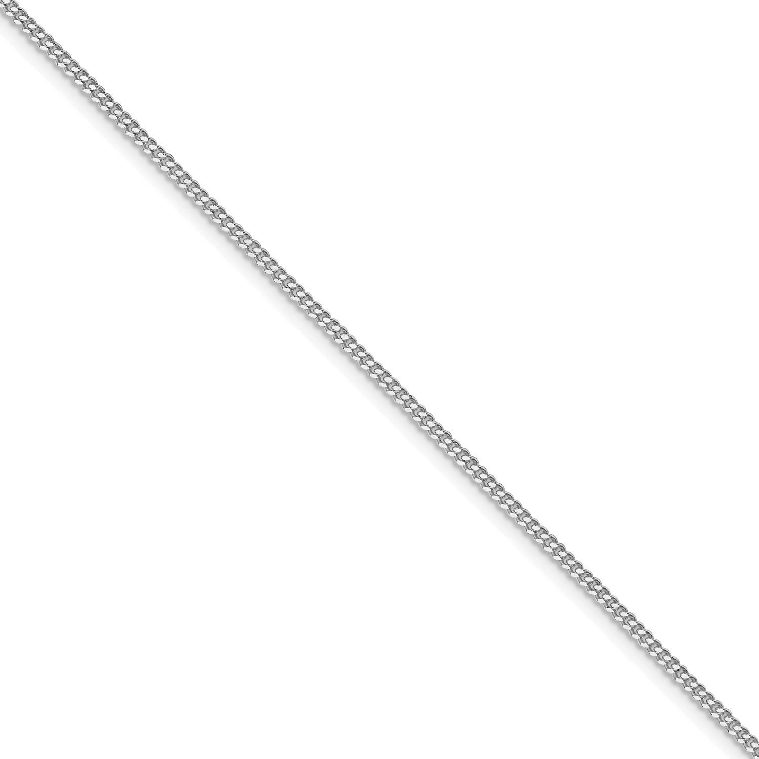 1.5mm Curb Chain 24 Inch Sterling Silver Rhodium-Plated, MPN: QCB045R-24, UPC: