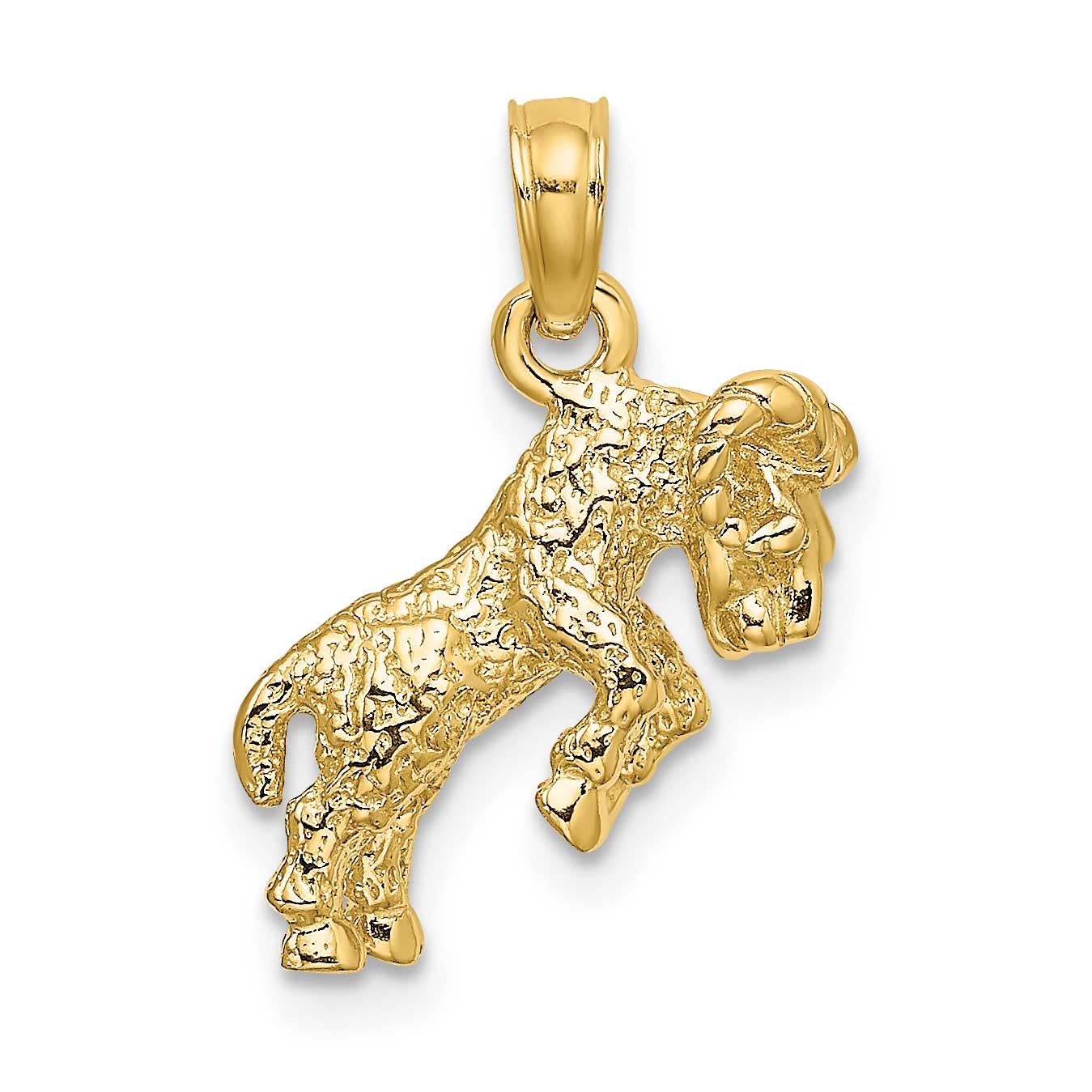 3-D Aries Zodiac Charm 14k Gold, MPN: C3143, UPC: 637218106202