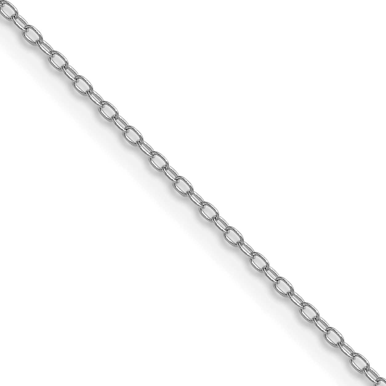 0.8mm Forzantine Cable Chain 24 Inch 14k White Gold, MPN: PEN337W-24, UPC: