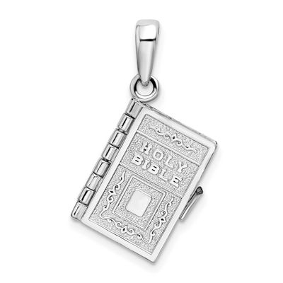 De-Ani Moveable 3D Lord&#39;s Prayer Bible Pendant Sterling Silver Rhodium-Plated, MPN: QC10416, UPC: 6…