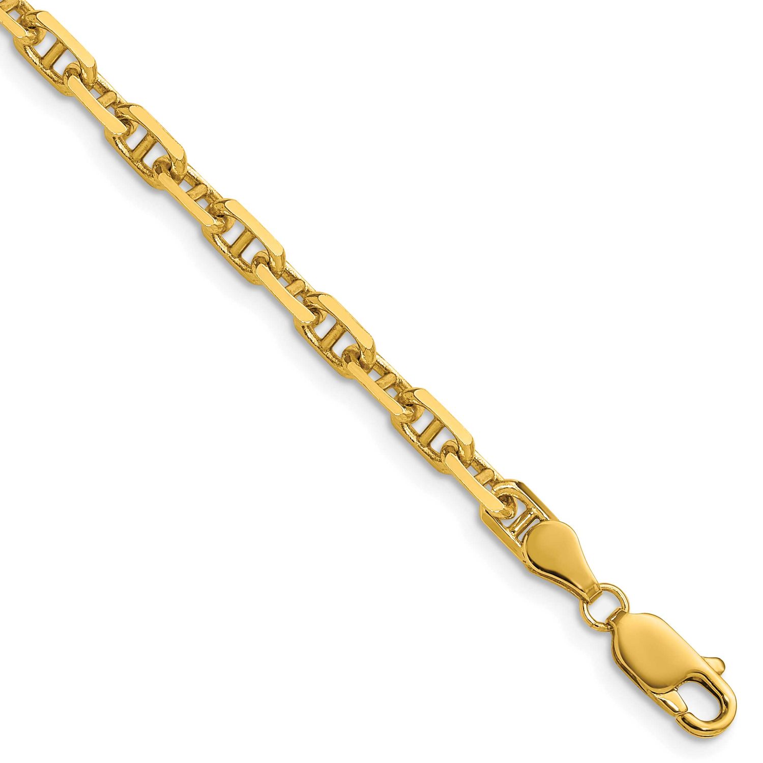 4.1mm Diamond-cut Mariner Anchor Chain 24 Inch 14k Gold, MPN: MAD120-24, UPC: