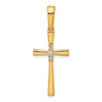 1/15Ct. Diamond Cross Pendant 14k Gold, MPN: PM5007-007-YA, UPC:
