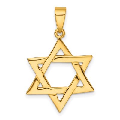 Star of David Pendant Sterling Silver Gold-Tone Polished, MPN: QC7431GP, UPC: