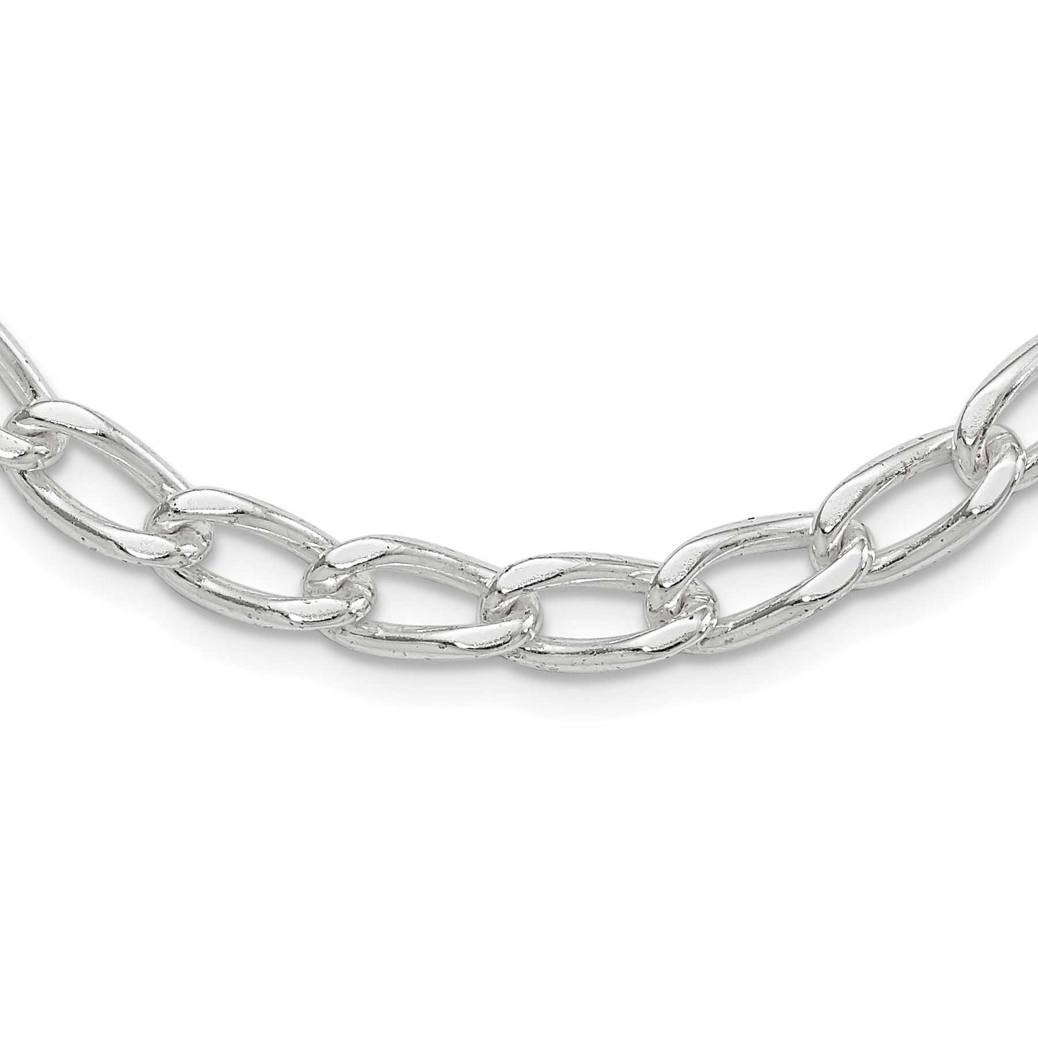 7mm Open Link Chain 18 Inch Sterling Silver Polished, MPN: QLL200-18, UPC: 883957956725