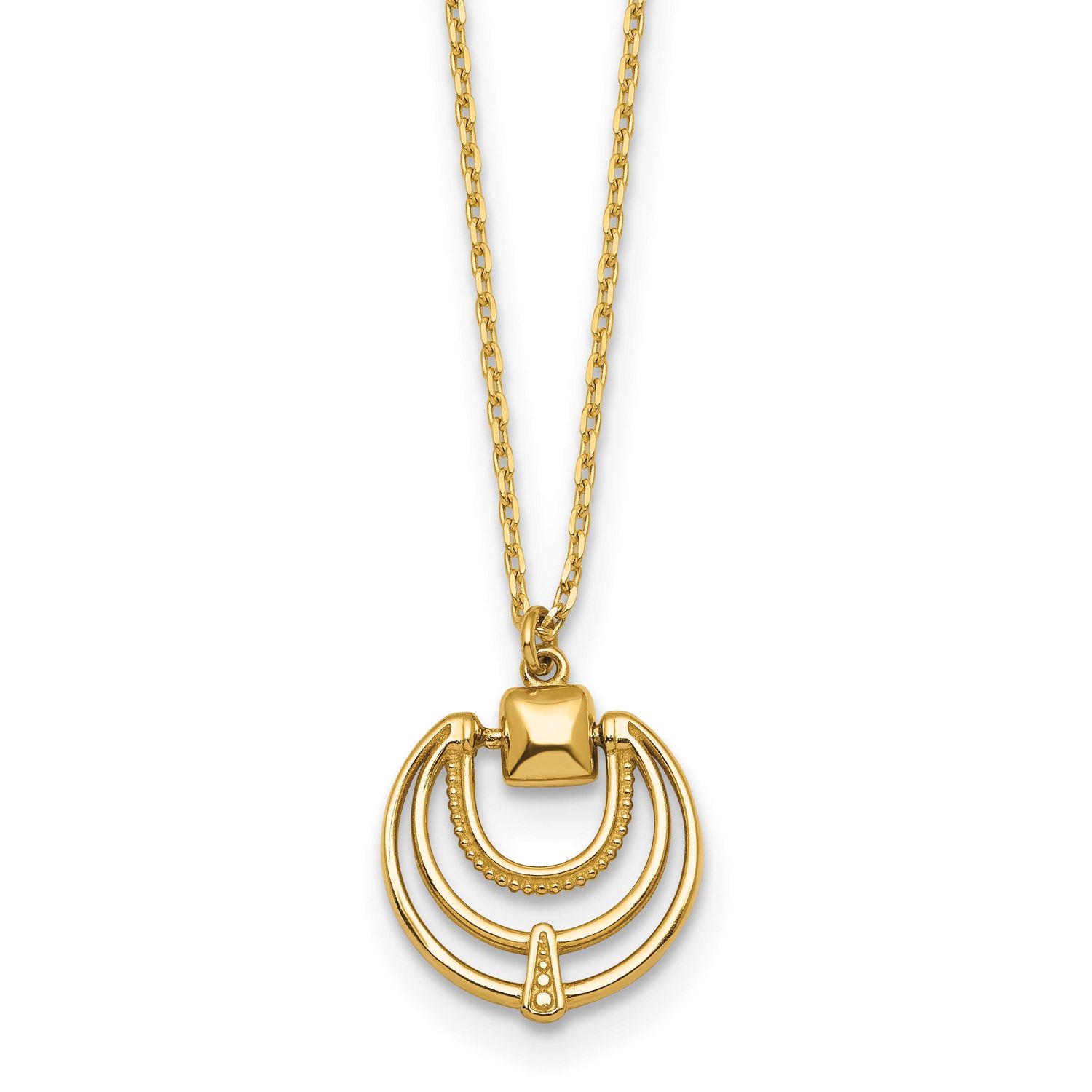 Textured 17 In Necklace 14k Gold Polished, MPN: SF3301-17, UPC:
