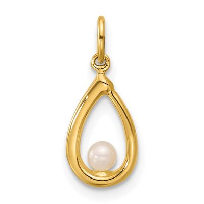 Freshwater Cultured Pearl Teardrop Pendant 14k Gold Polished, MPN: YC1625, UPC: