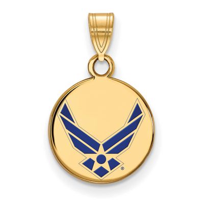 Logoart U.S. Air Force Sm Enamel Disc Pendant 14k Gold, MPN: 4Y029USAF, UPC: