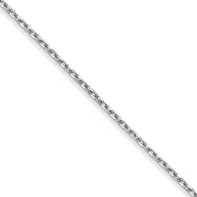 1.0mm Diamond-cut Forzantine Cable Chain 24 Inch 14k White Gold, MPN: PEN339W-24, UPC: