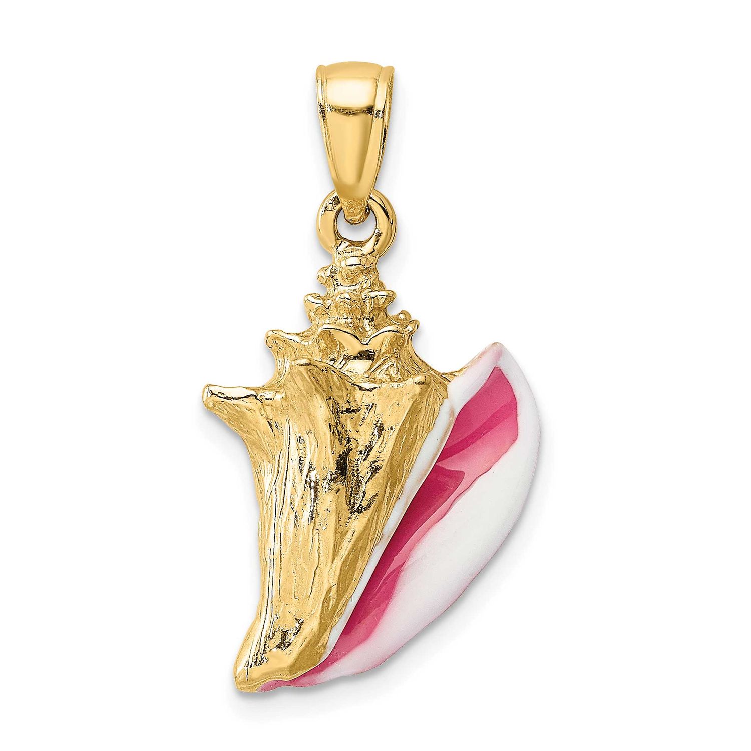 3-D Enamel Conch Shell Charm 14k Gold, MPN: K6654, UPC: 637218160686