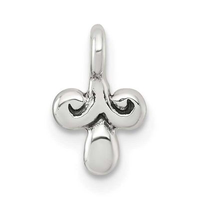 Antiqued Fancy Charm Sterling Silver Polished, MPN: QC11539, UPC: