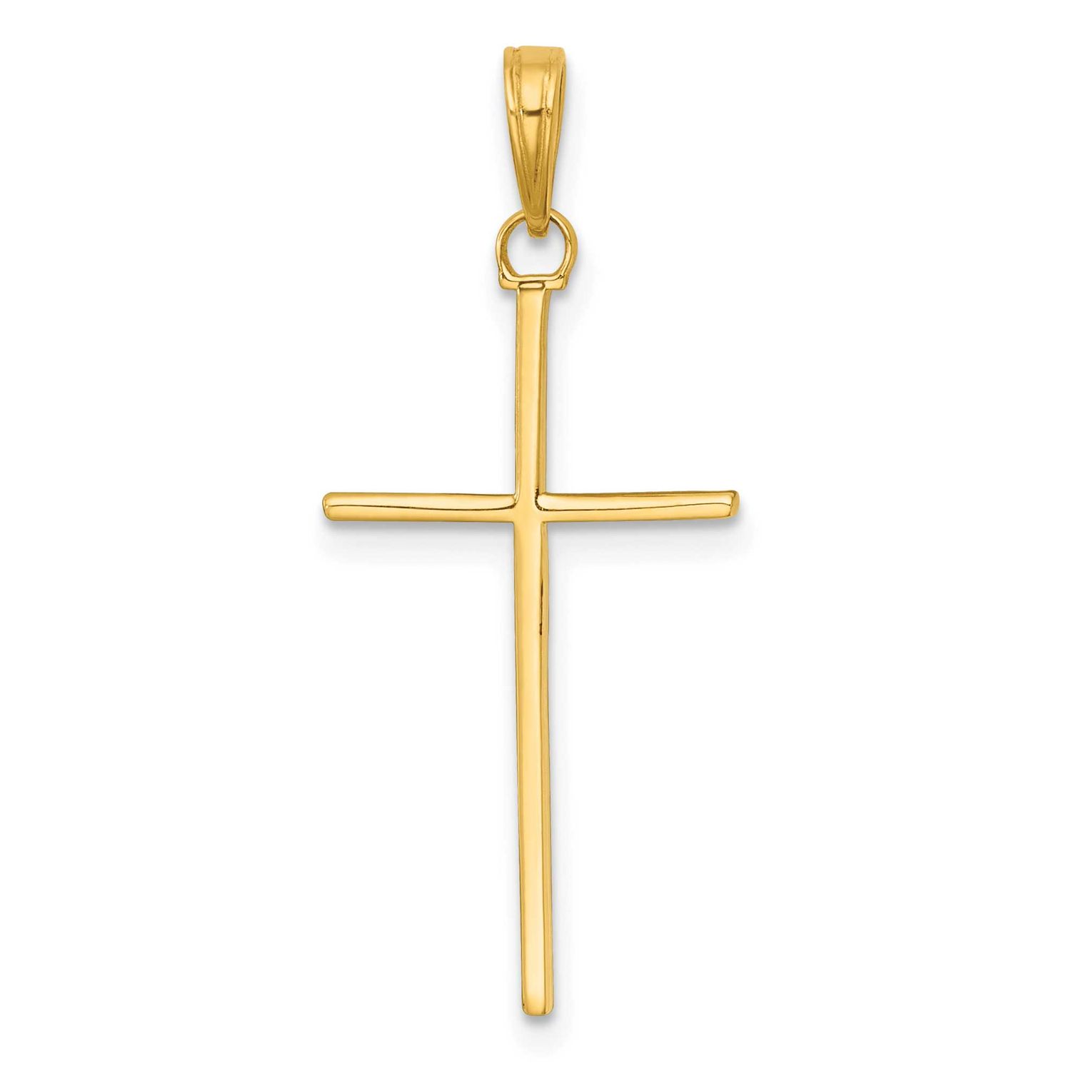 3-D and Polished Stick Cross Charm 14k Gold, MPN: K10073, UPC: