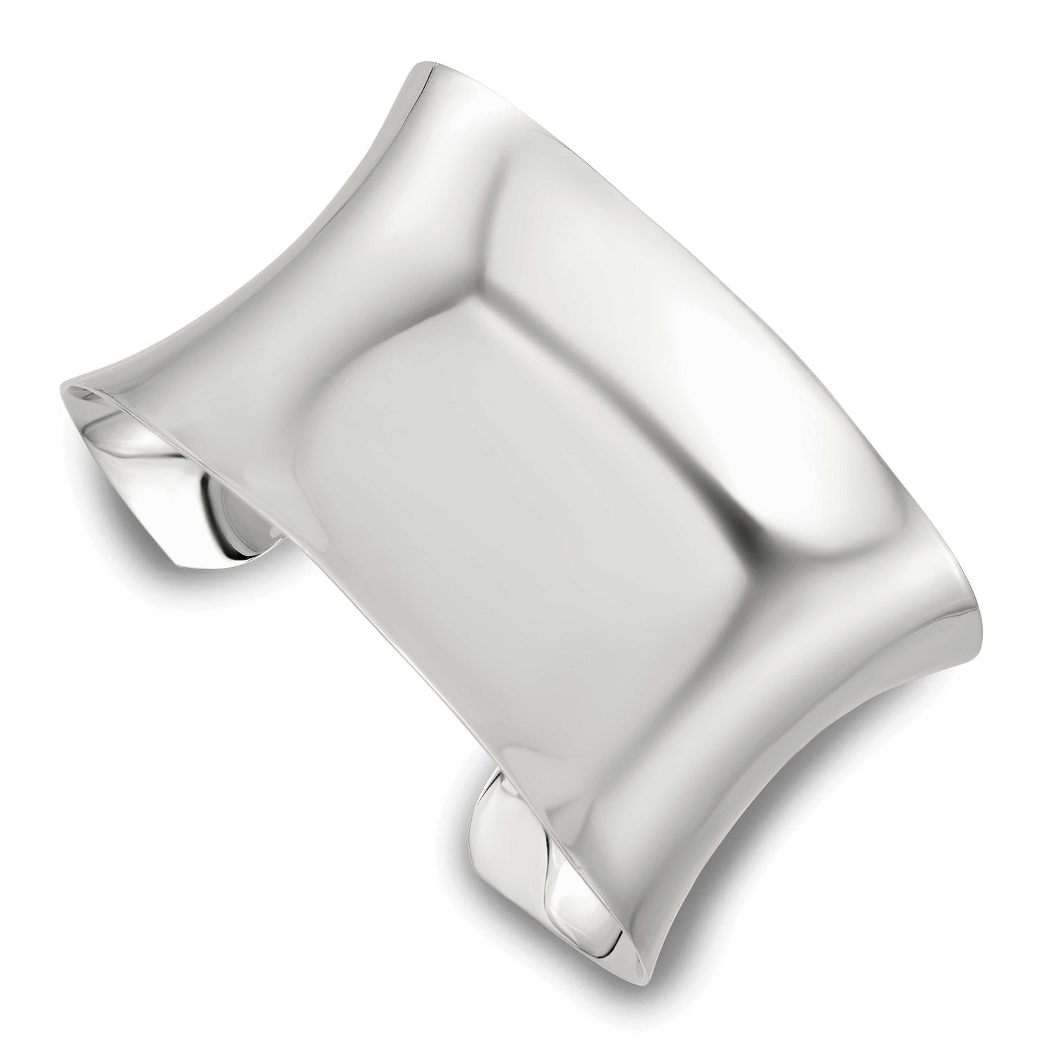 40mm Concave Cuff Bangle Sterling Silver Polished, MPN: QB1562, UPC: