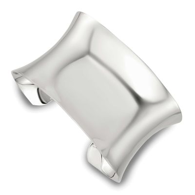 40mm Concave Cuff Bangle Sterling Silver Polished, MPN: QB1562, UPC: