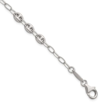 8In. Puffed Mariner Link Bracelet Sterling Silver, MPN: QG6922-8, UPC: