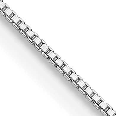 0.8mm Box Chain with 2 Inch Extension 20 Inch Sterling Silver Rhodium-Plated, MPN: QBX015RH-18, UPC: