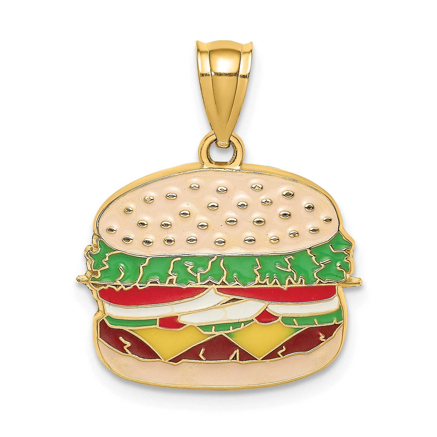 Enamel Cheeseburger Charm 14k Gold, MPN: K6800, UPC: 637218123247